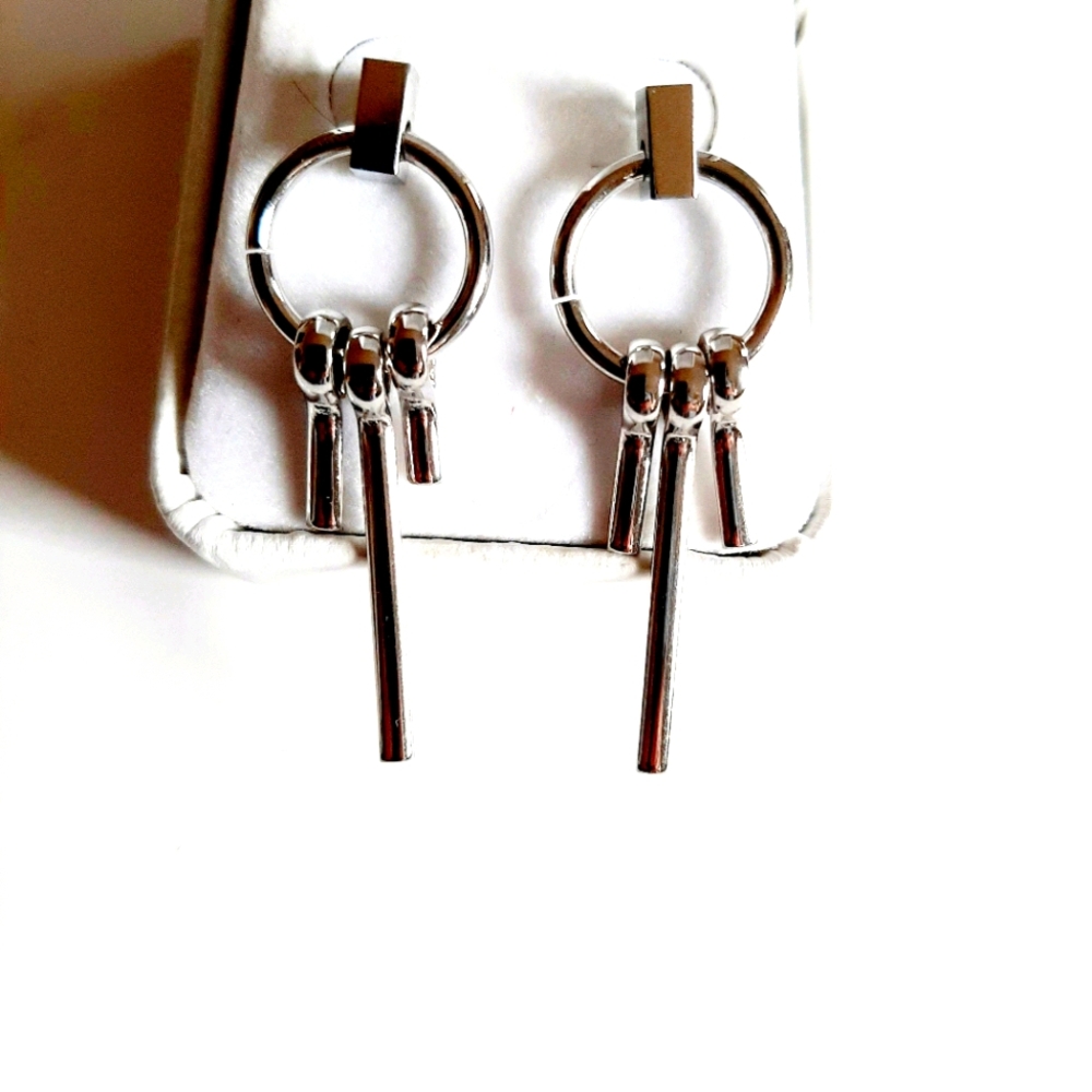 Silver Drop Earrings